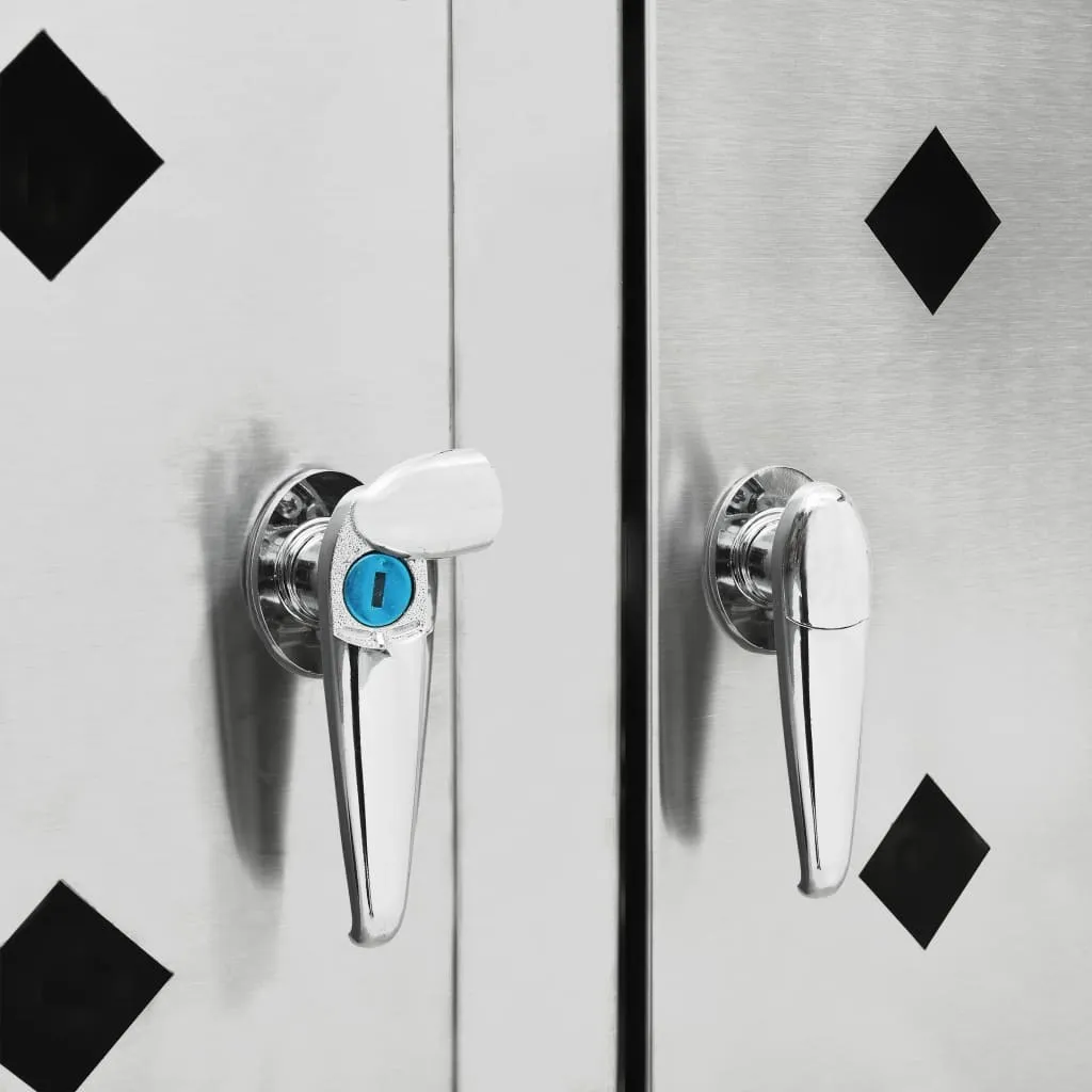 VidaXL Mülltonnenbox Für 4 Tonnen 240 L Edelstahl 7 VidaXL Mülltonnenbox Für 4 Tonnen 240 L Edelstahl – Bild 7