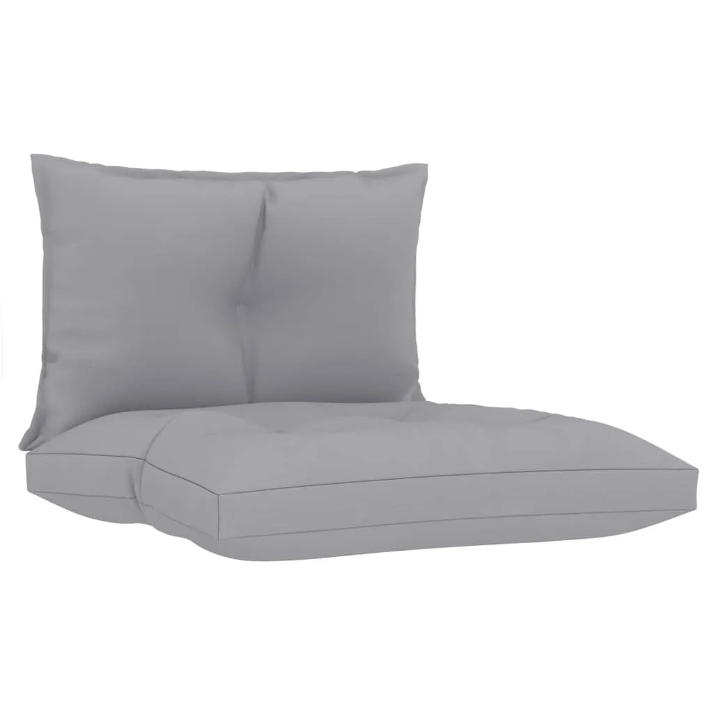 VidaXL Palettensofa-Auflagen 2 Stk. Grau Stoff 2 VidaXL Palettensofa-Auflagen 2 Stk. Grau Stoff – Bild 2