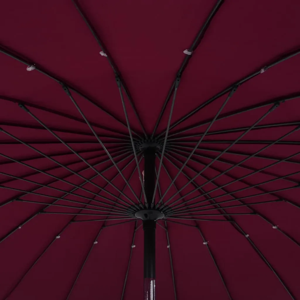 VidaXL Sonnenschirm Mit Aluminium-Mast 270 Cm Bordeauxrot 4 VidaXL Sonnenschirm Mit Aluminium-Mast 270 Cm Bordeauxrot – Bild 4