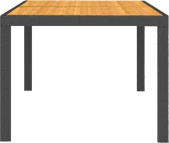 VidaXL Gartentisch 150x90x75 Cm Poly Rattan Und Akazienholz Schwarz -Kaufland 55feb6715cb3d9317ef6cf838cd762e8