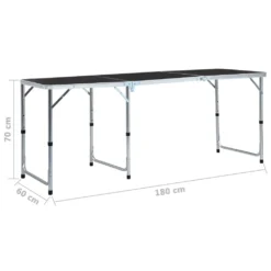 VidaXL Klappbarer Campingtisch Grau Aluminium 180 X 60 Cm 17 VidaXL Klappbarer Campingtisch Grau Aluminium 180 X 60 Cm -Kaufland 584a0da5d52ea2f7087fb3eb5294c7aa