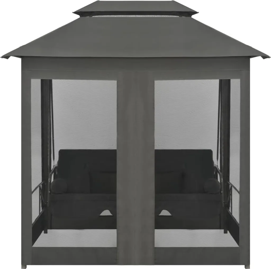 VidaXL Gartenschaukel Mit Bettfunktion Und Dach 220×160×240 Cm Stahl 5 VidaXL Gartenschaukel Mit Bettfunktion Und Dach 220×160×240 Cm Stahl – Bild 5