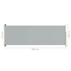 VidaXL Seitenmarkise Ausziehbar 180x500 Cm Grau -Kaufland 59c443d1f5ad0d88be1345d94a26df5a