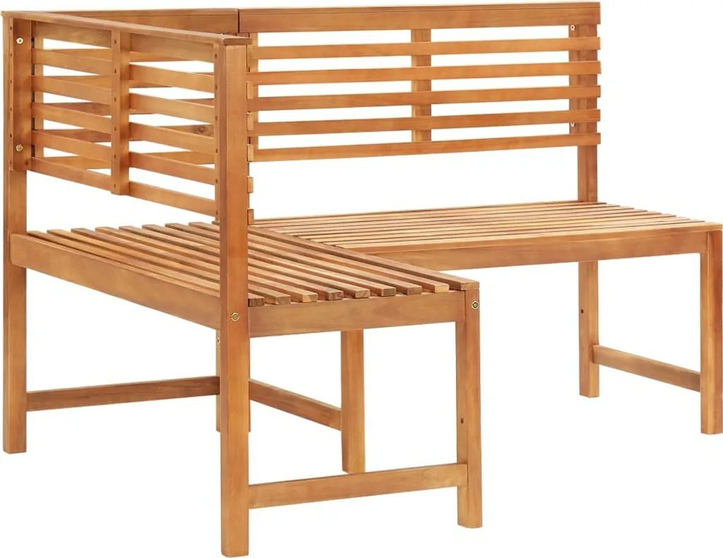 VidaXL Garten-Eckbank 140 Cm Massivholz Akazie 3 VidaXL Garten-Eckbank 140 Cm Massivholz Akazie – Bild 3