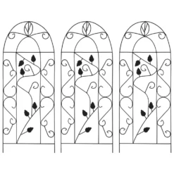 VidaXL Rankgitter 3 Stk. Schwarz 40×100 Cm Eisen