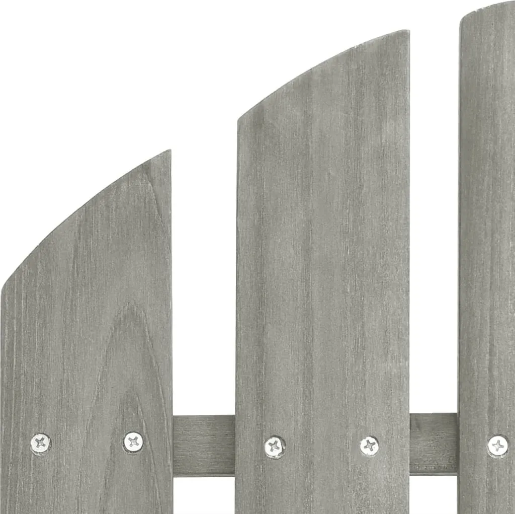 VidaXL Gartensessel Mit Fußstütze Holz Grau 6 VidaXL Gartensessel Mit Fußstütze Holz Grau – Bild 6