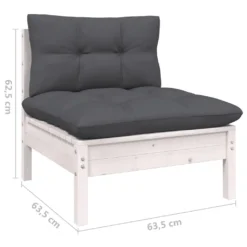 VidaXL Garten-Mittelsofa Mit Kissen Weiß Massivholz Kiefer 13 VidaXL Garten-Mittelsofa Mit Kissen Weiß Massivholz Kiefer -Kaufland 5cf7eb571ebfdd5a013e737961d82a23