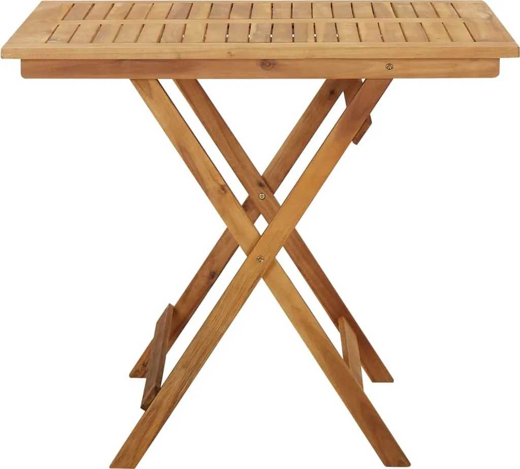VidaXL Klappbarer Gartentisch 90x90x75 Cm Massivholz Akazie 3 VidaXL Klappbarer Gartentisch 90x90x75 Cm Massivholz Akazie – Bild 3