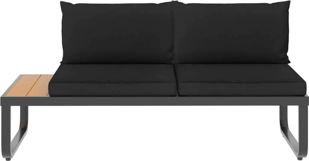 VidaXL 4-tlg. Garten-Ecksofa-Set Mit Auflagen Aluminium Und WPC 5 VidaXL 4-tlg. Garten-Ecksofa-Set Mit Auflagen Aluminium Und WPC – Bild 5
