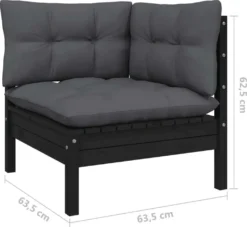 VidaXL 4-tlg. Garten-Lounge-Set Mit Kissen Schwarz Kiefernholz 12 VidaXL 4-tlg. Garten-Lounge-Set Mit Kissen Schwarz Kiefernholz -Kaufland 609e703bd828a5708c97bd57c0a89178