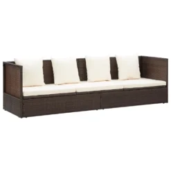 VidaXL Garten-Sofabett Mit Kissen Poly Rattan Braun -Kaufland 613cd6100cdff8ddf1a1350faadcabbb