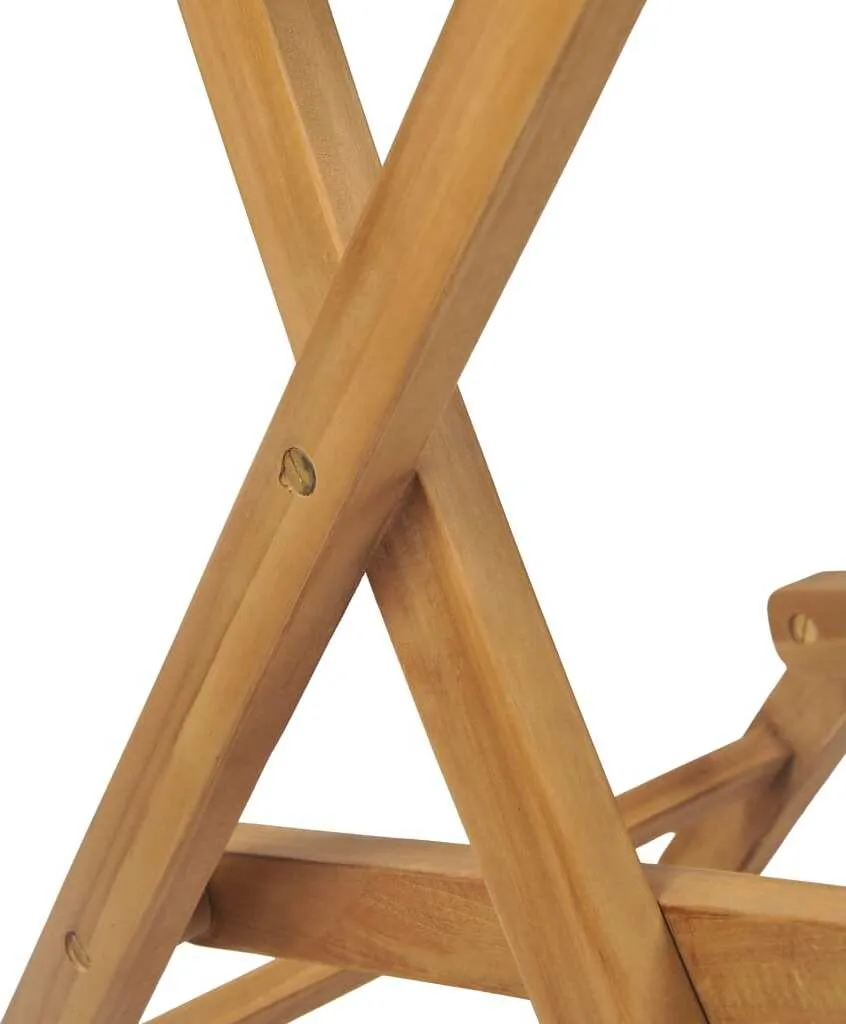 VidaXL Klappbare Garten-Barhocker 2 Stk. Massivholz Teak 9 VidaXL Klappbare Garten-Barhocker 2 Stk. Massivholz Teak – Bild 9