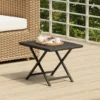 VidaXL Klapptisch Schwarz 45x35x32 Cm Poly Rattan