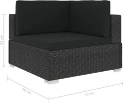 VidaXL Ecksofas 2 Stk. Mit Auflagen Poly Rattan Schwarz 9 VidaXL Ecksofas 2 Stk. Mit Auflagen Poly Rattan Schwarz -Kaufland 64316a04560e505eb27a08be9f5dd43a