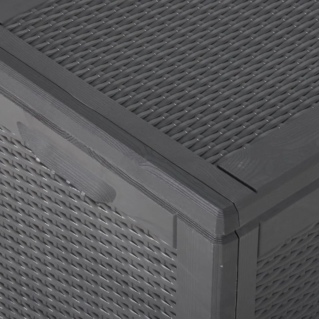 VidaXL Garten-Aufbewahrungsbox 180 L Schwarz PP Rattan 7 VidaXL Garten-Aufbewahrungsbox 180 L Schwarz PP Rattan – Bild 7