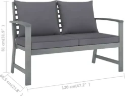 VidaXL Gartenbank 120 Cm Mit Dunkelgrauen Kissen Massivholz Akazie 11 VidaXL Gartenbank 120 Cm Mit Dunkelgrauen Kissen Massivholz Akazie -Kaufland 652b3671c028c27957bef0203d41aaf2