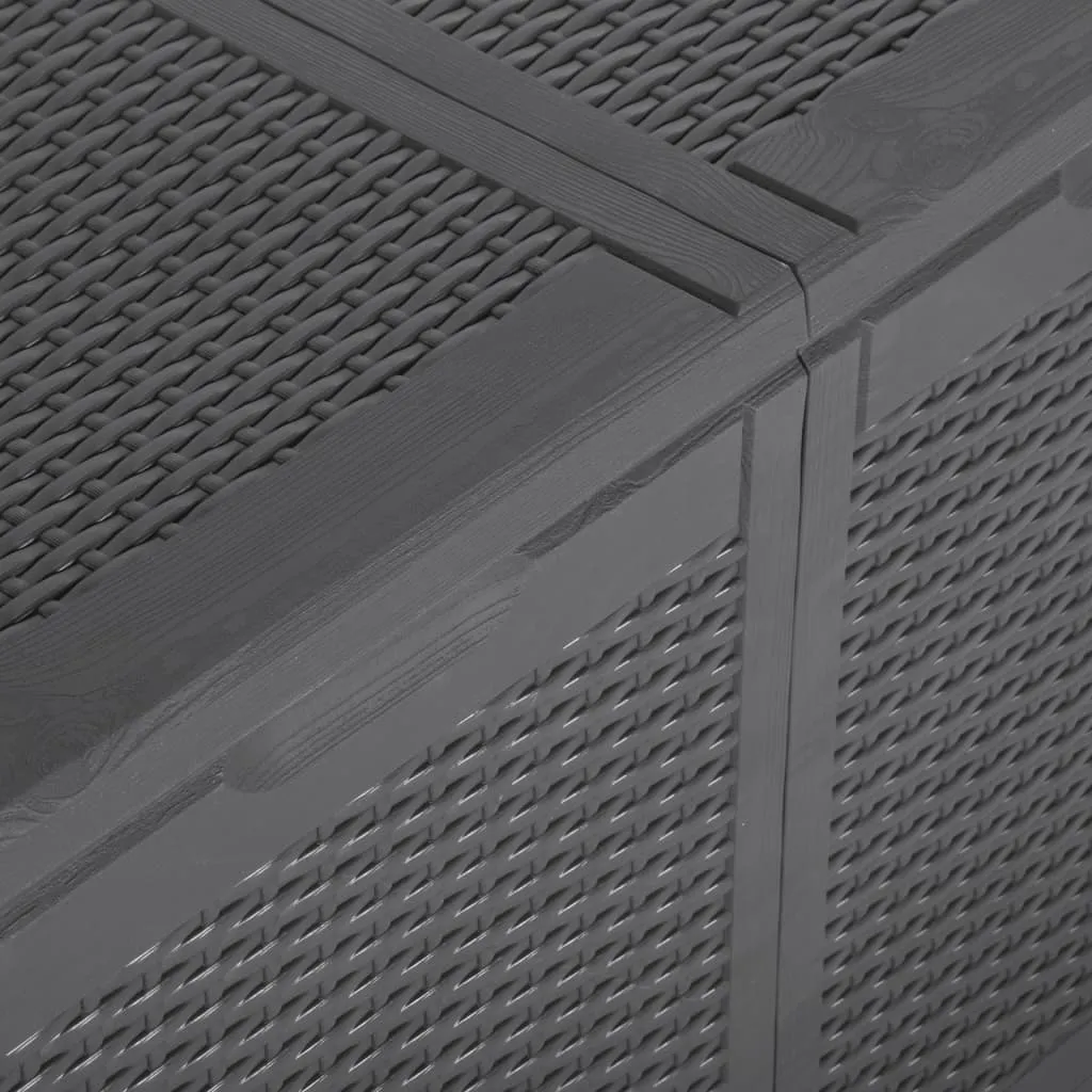 VidaXL Garten-Aufbewahrungsbox 180 L Schwarz PP Rattan 5 VidaXL Garten-Aufbewahrungsbox 180 L Schwarz PP Rattan – Bild 5