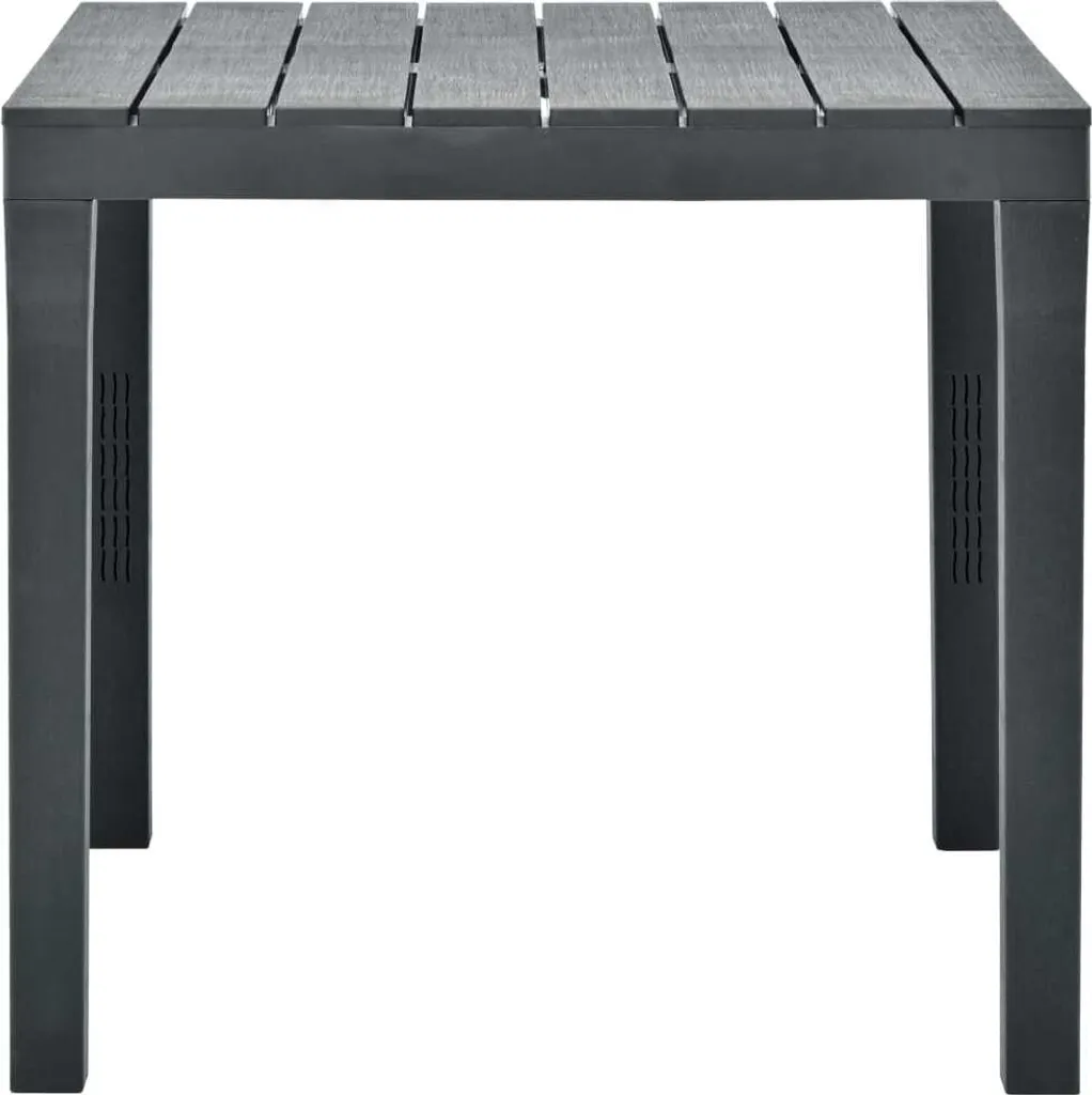 VidaXL Gartentisch Anthrazit 78 X 78 X 72 Cm Kunststoff 3 VidaXL Gartentisch Anthrazit 78 X 78 X 72 Cm Kunststoff – Bild 3