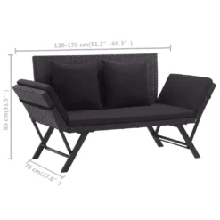 VIDAXL Möbel Gartenbank Mit Auflagen 176 Cm Schwarz Poly Rattan 2023 17 VIDAXL Möbel Gartenbank Mit Auflagen 176 Cm Schwarz Poly Rattan 2023 -Kaufland 6940c2d82da32bab115088cce49ca653