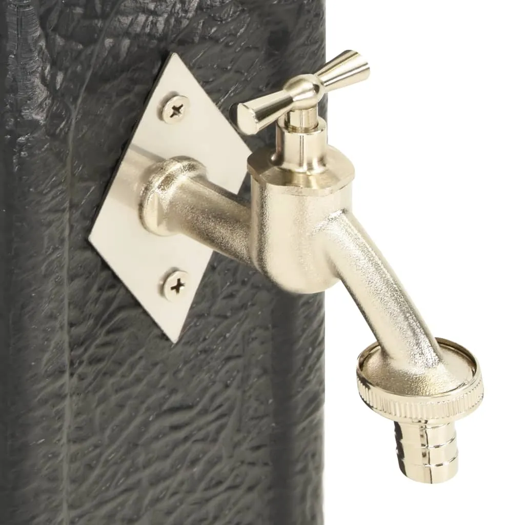 VidaXL Wasserzapfsäule Anthrazit Steinoptik 5 VidaXL Wasserzapfsäule Anthrazit Steinoptik – Bild 5