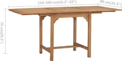 VidaXL Ausziehbarer Gartentisch (110-160)×80×75 Cm Massivholz Teak 17 VidaXL Ausziehbarer Gartentisch (110-160)×80×75 Cm Massivholz Teak -Kaufland 6a36a1df58e3dd8a33c6cd0b3ec68432