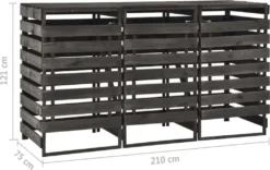VidaXL Mülltonnenbox Für 3 Tonnen 210x75x121 Cm Kiefer Massivholz -Kaufland 6c388162901a37f61c7ea28b322e4de8