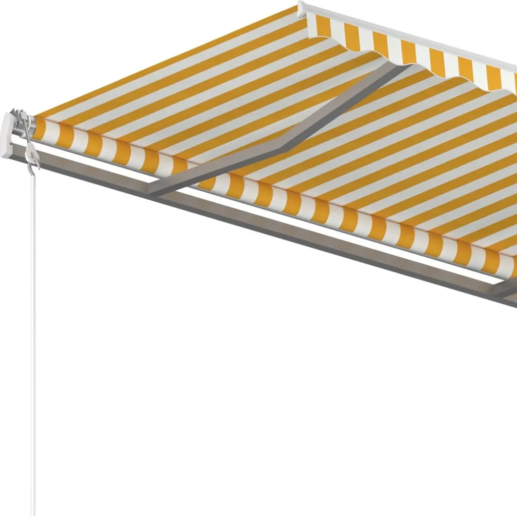 VidaXL Gelenkarmmarkise Automatisch 350x250 Cm Gelb Und Weiß 5 VidaXL Gelenkarmmarkise Automatisch 350x250 Cm Gelb Und Weiß – Bild 5