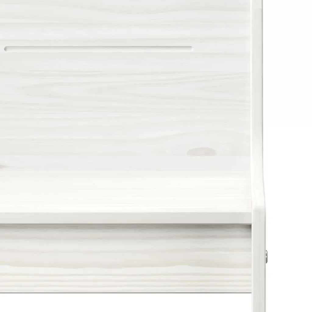 VidaXL Eckbank 151 Cm Weiß Massivholz Kiefer 4 VidaXL Eckbank 151 Cm Weiß Massivholz Kiefer – Bild 4