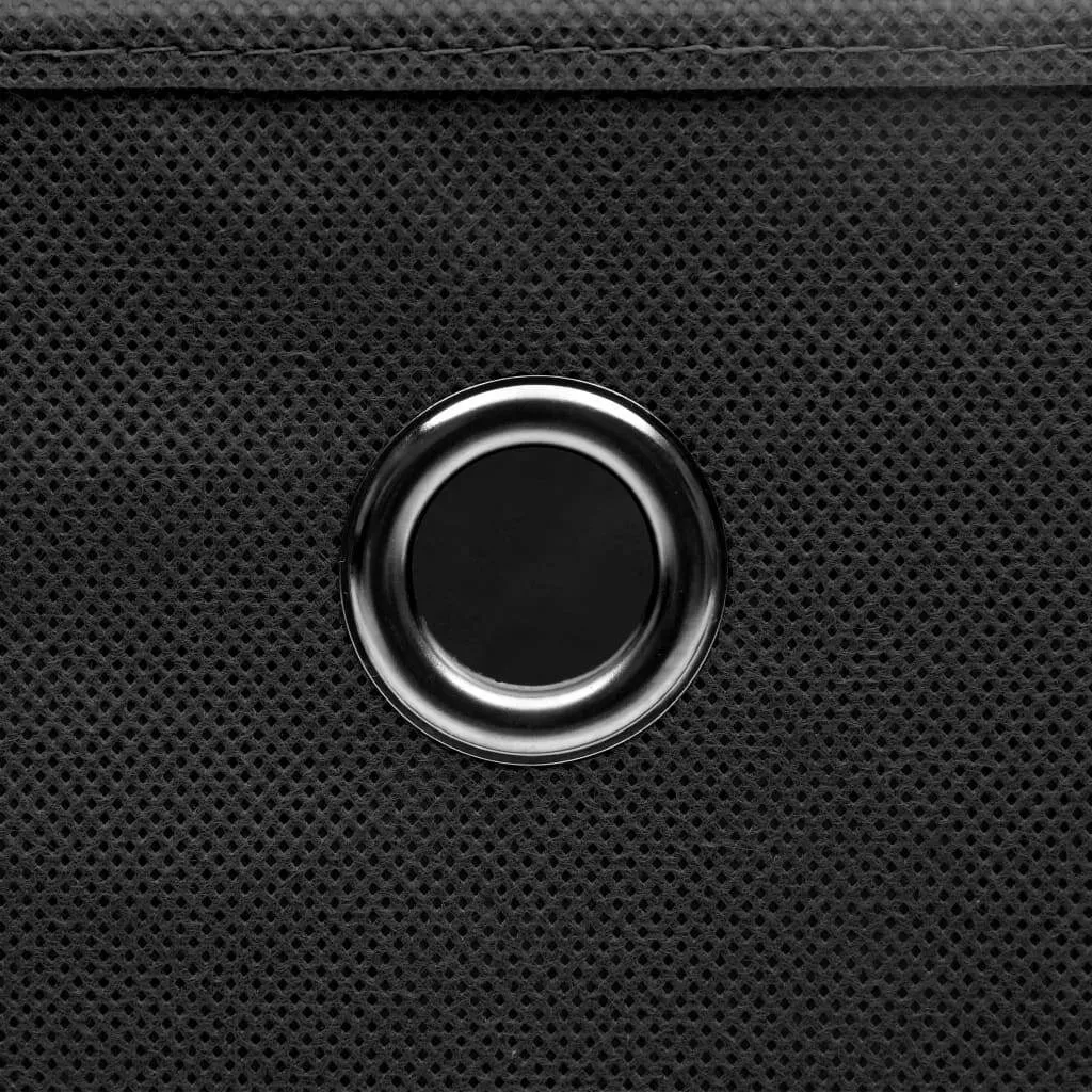 VidaXL Aufbewahrungsboxen Mit Deckel 10 Stk. Schwarz 32×32×32 Cm Stoff 5 VidaXL Aufbewahrungsboxen Mit Deckel 10 Stk. Schwarz 32×32×32 Cm Stoff – Bild 5