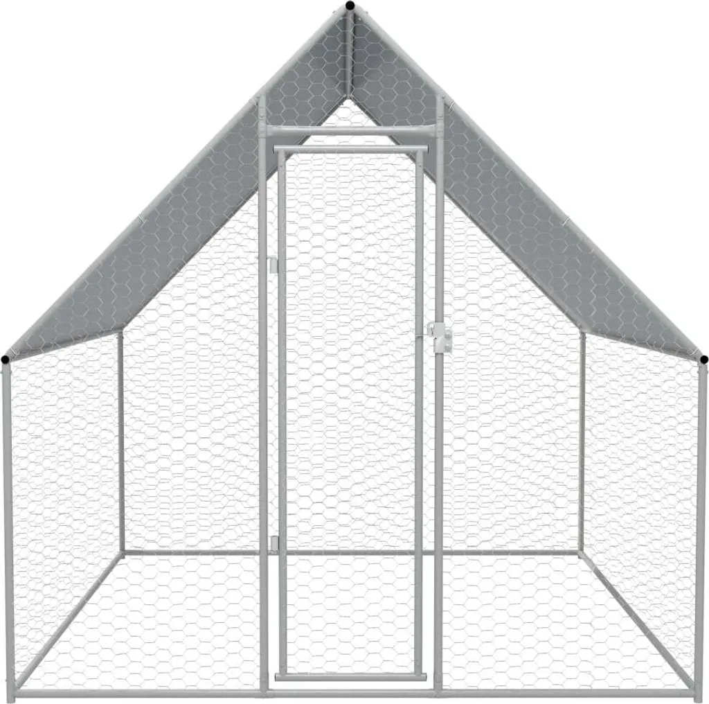 VidaXL Outdoor-Hühnerkäfig 2x2x1,92 M Verzinkter Stahl 2 VidaXL Outdoor-Hühnerkäfig 2x2x1,92 M Verzinkter Stahl – Bild 2