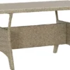 VidaXL Gartentisch Grau 130×70×66 Cm Poly Rattan