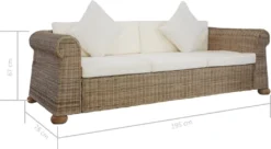 VidaXL 3-Sitzer-Sofa Mit Kissen Natur Rattan 15 VidaXL 3-Sitzer-Sofa Mit Kissen Natur Rattan -Kaufland 71eff6ef3747d15091be8918f22a1d87