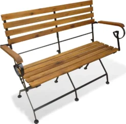 VidaXL Gartenbank Klappbar 112 Cm Massivholz Akazie