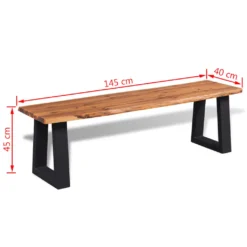 VidaXL Sitzbank Akazienholz Massiv 145 Cm -Kaufland 73765db9711f8924234eb82f2bba79fc