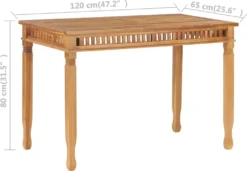 VidaXL Garten-Esstisch 120x65x80 Cm Massivholz Teak -Kaufland 7393161bcd08dd3aa9f75fdfe333f29d