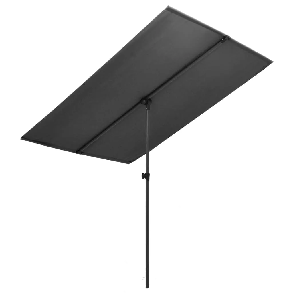VidaXL Sonnenschirm Mit Aluminium-Mast 180 X 130 Cm Anthrazit 1 VidaXL Sonnenschirm Mit Aluminium-Mast 180 X 130 Cm Anthrazit