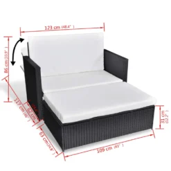 VidaXL 2-tlg. Garten-Lounge-Set Mit Auflagen Poly Rattan Schwarz 11 VidaXL 2-tlg. Garten-Lounge-Set Mit Auflagen Poly Rattan Schwarz -Kaufland 7b17d7d4fb63c645c62afe91b8f37a49