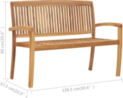 VidaXL Stapelbare 2-Sitzer Gartenbank 128,5 Cm Massivholz Teak -Kaufland 7b49695bebb983efea4625d0247f7318