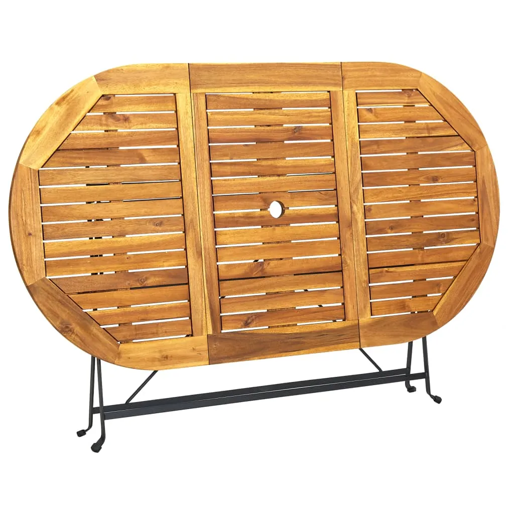 VidaXL Gartentisch 160x85x74 Cm Akazie Massivholz Oval 3 VidaXL Gartentisch 160x85x74 Cm Akazie Massivholz Oval – Bild 3