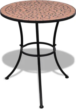 VidaXL Bistrotisch Terracotta-Rot 60 Cm Mosaik