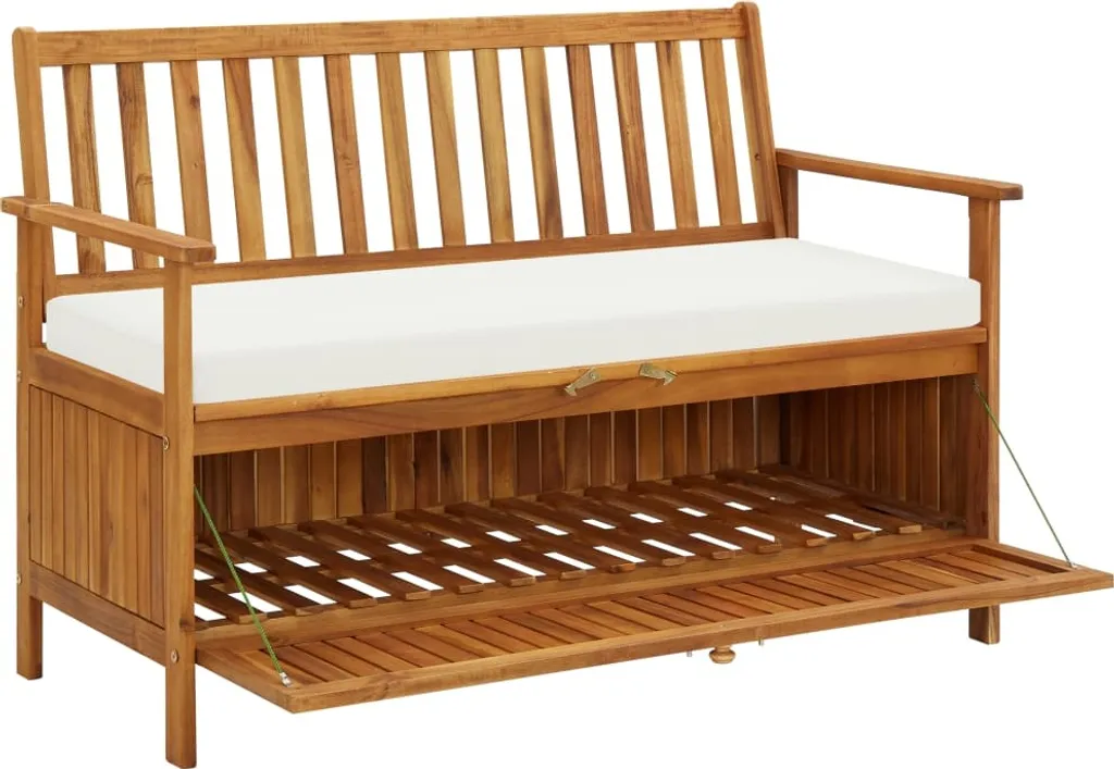 VidaXL Garten Aufbewahrungsbank Akazienholz Massiv 120 X 63 X 84 Cm 3 VidaXL Garten Aufbewahrungsbank Akazienholz Massiv 120 X 63 X 84 Cm – Bild 3