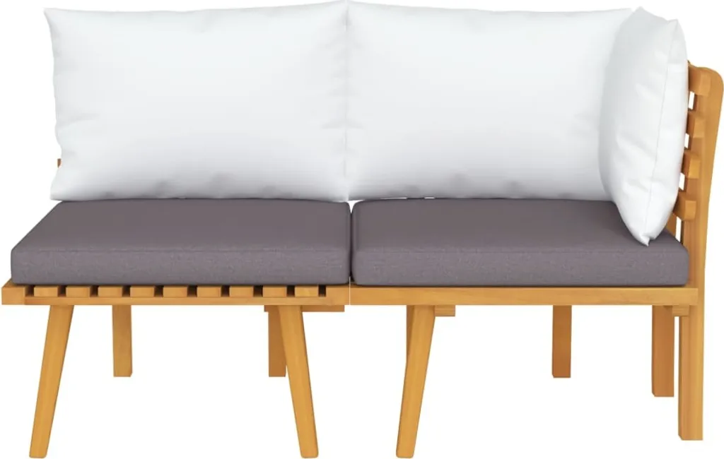 VidaXL 2-tlg. Garten-Lounge-Set Mit Kissen Massivholz Akazie 3 VidaXL 2-tlg. Garten-Lounge-Set Mit Kissen Massivholz Akazie – Bild 3