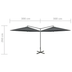 VidaXL Doppel-Sonnenschirm Mit Stahlmast Anthrazit 600 Cm 11 VidaXL Doppel-Sonnenschirm Mit Stahlmast Anthrazit 600 Cm -Kaufland 8a08de57dd6beef0caf23e0549fe191e