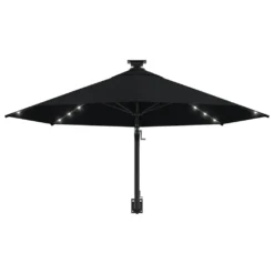 VidaXL Sonnenschirm Wandmontage Mit LEDs Und Metallmast 300 Cm Schwarz -Kaufland 8c1f5d441ed96dde9de6de0e5516212d