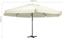 VidaXL Sonnenschirm Mit Aluminium-Mast 600 Cm Sandweiß 7 VidaXL Sonnenschirm Mit Aluminium-Mast 600 Cm Sandweiß -Kaufland 8c7ec6ce242ca640caa45bc02bfc2e91