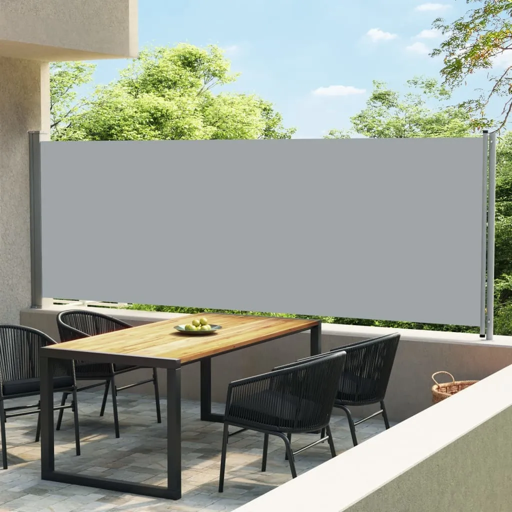 VidaXL Ausziehbare Seitenmarkise 600x160 Cm Grau 2 VidaXL Ausziehbare Seitenmarkise 600x160 Cm Grau – Bild 2