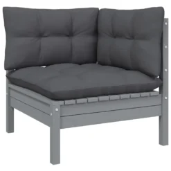 VidaXL 3-Sitzer-Gartensofa Mit Anthrazit Kissen Massivholz Kiefer -Kaufland 8fe6be3e3c0e09fcebe737ac1a144b22