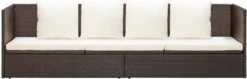VidaXL Garten-Sofabett Mit Kissen Poly Rattan Braun -Kaufland 91b68dc1e1693eaadbb08238e3474a17