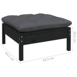 VidaXL 4-tlg. Garten-Lounge-Set Mit Kissen Schwarz Kiefernholz 13 VidaXL 4-tlg. Garten-Lounge-Set Mit Kissen Schwarz Kiefernholz -Kaufland 91e09d59e5a50b57b6d561f227548a11