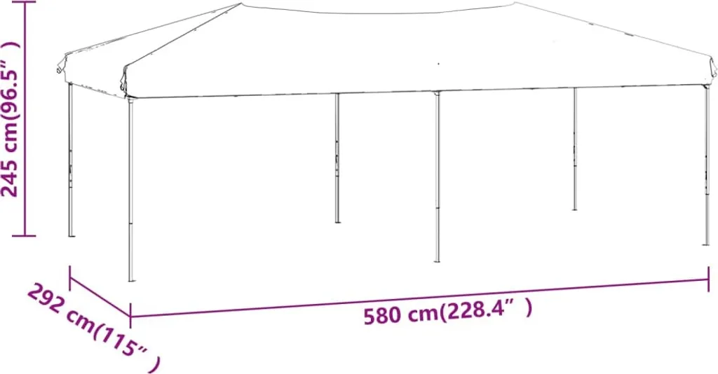 VidaXL Partyzelt Faltbar Weiß 3x6 M 9 VidaXL Partyzelt Faltbar Weiß 3x6 M – Bild 9
